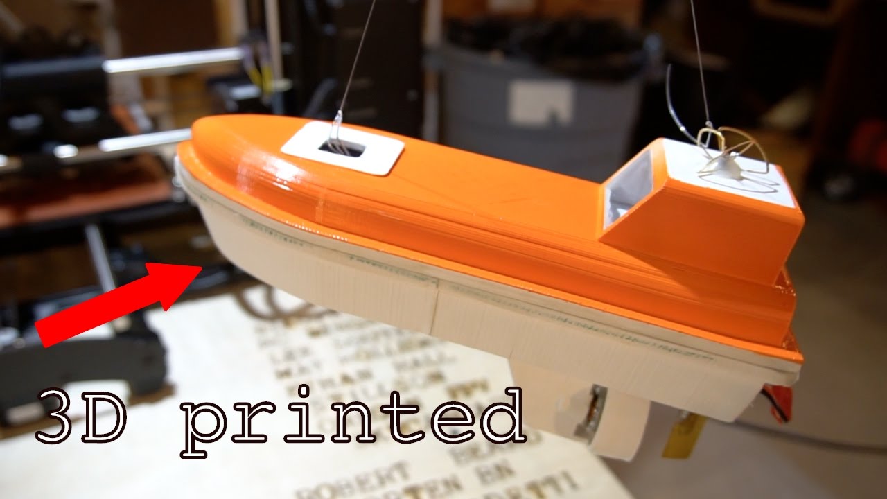 RC 3D Printed Lifeboat - YouTube