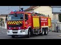 Arrive des pompiers sur feu de dchetterie