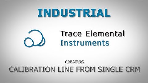 Creating Calibration Line from Single CRM