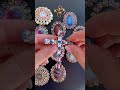 #shorts 4.09.2025 Modern Czech vintage style iris glass cameo brooches. Bohemian style bijoux