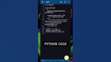 Get your Public IP Address using python code