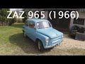 Old restored soviet mini car overview  drive   zaz 965a 1966