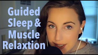 ASMR Close Whisper Guided Sleep / Muscle Relaxation (with countdown)