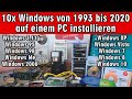 10 Windows Versionen auf einem PC ⭐ Win 3.11 + 95 + 98 + Me + 2000 + XP + Vista + 7 + 8 + 10