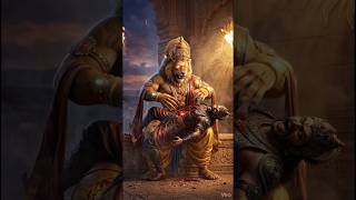 The Roar of Justice: Narasimha Avatar 🦁🔥 | Ugram Veeram Maha Vishnum #Shorts