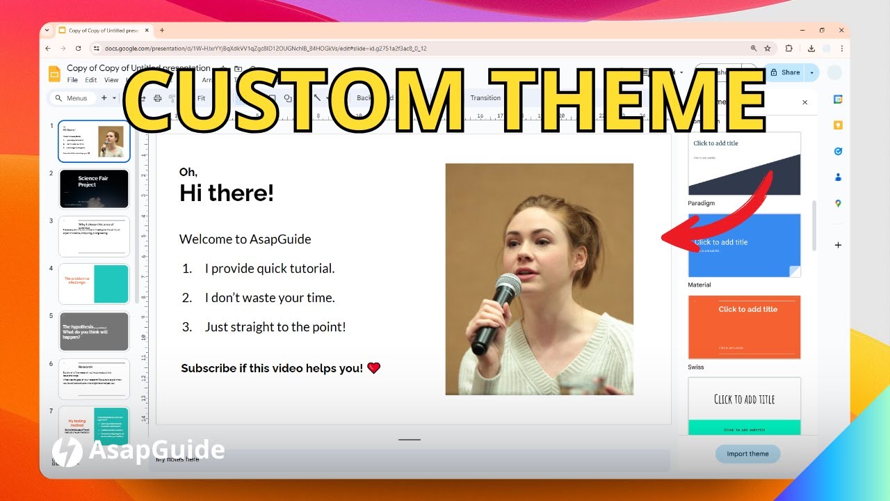 How to Change the Theme in Google Slides - YouTube