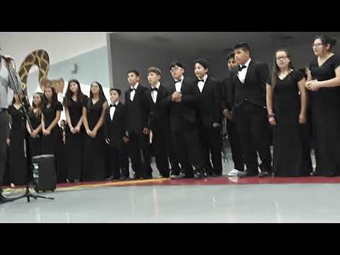 East Montana Middle School choir including recognition for students who made all region