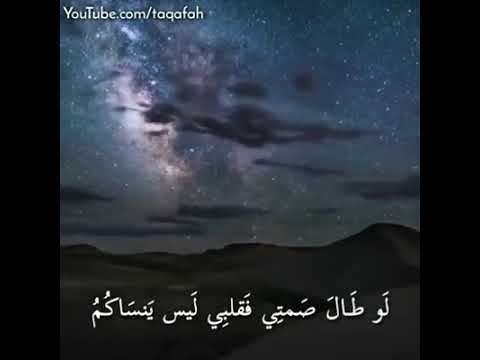 لو طال صمتي فقلبي ليس ينساكم لصمتي حكاية