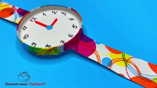 картинка: Часы из бумажного стаканчика | Простые поделки из бумаги | Paper watch