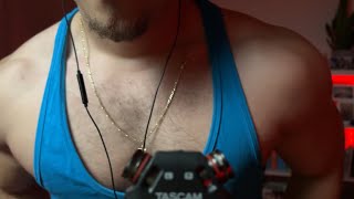 Muscular guy whispers some good things into your ears ASMR