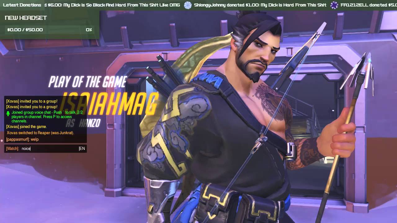 My first Play of The Game with Hanzo! (Stream Highlight)