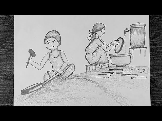 Sad Boy - Digital Drawing — Hive