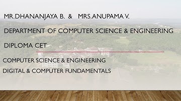 DCET - Digital Electronics and Computer Fundamentals