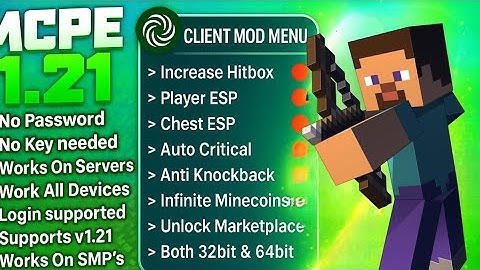 Minecraft MOD Menu  (God Mode, Jump, SpeedHack, Night Mode)