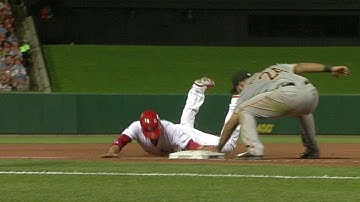 PIT@STL: Pirates challenge in 3rd, call overturned