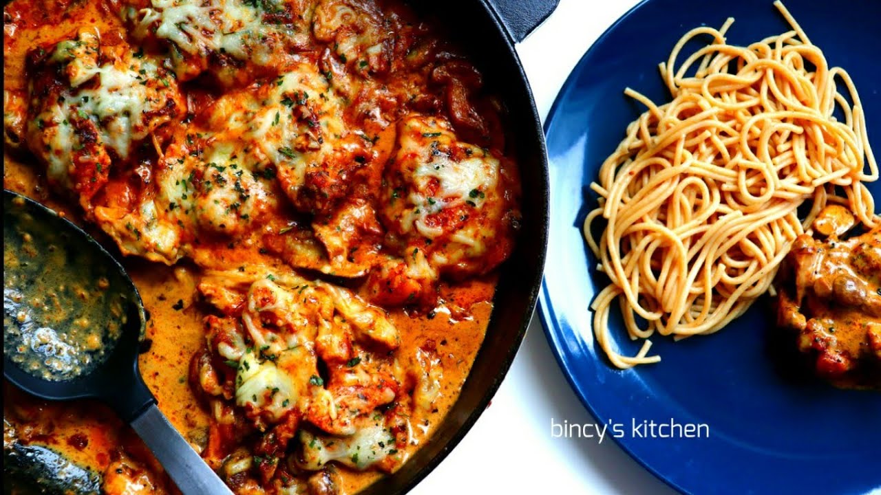 ക്രീമി ഗാർലിക് സൊസിൽ ചിക്കൻ Alfredo Chicken Recipe Malayalam