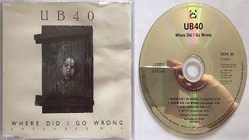 UB40 Where did i go wrong (Extended Mix) (1988) (CD Maxi)