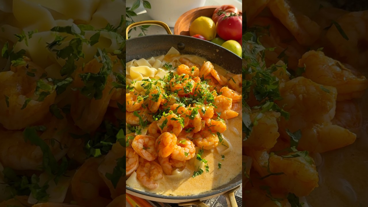 Nothing is easier or better than this garlic shrimp pasta. 🤌 