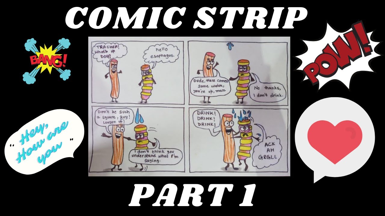 How I Make Comic Strip Artbydeeksha Deekshaart School Project Comic Strip Youtube 