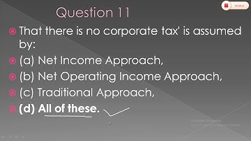 MCQ WITH ANSWER On Capital Structure Decisions Subject-FINANCIAL MANAGEMENT for MCOM SEM-4 Students.