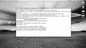 Using Mac Terminal for SSH to Drexel iSchool Linux Server