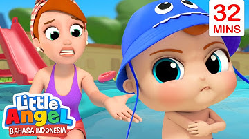 Tidak, Aku Tak Mau Berenang Di Kolam! 🏊Kartun Anak Berenang | Little Angel Bahasa Indonesia