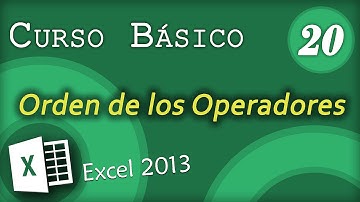 Orden de los Operadores | Excel 2013 Curso Básico #20