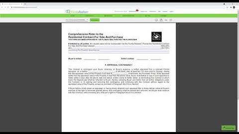 Appraisal Contingency Addendum (Nizz Realty Inc. Tutorial Video) FL