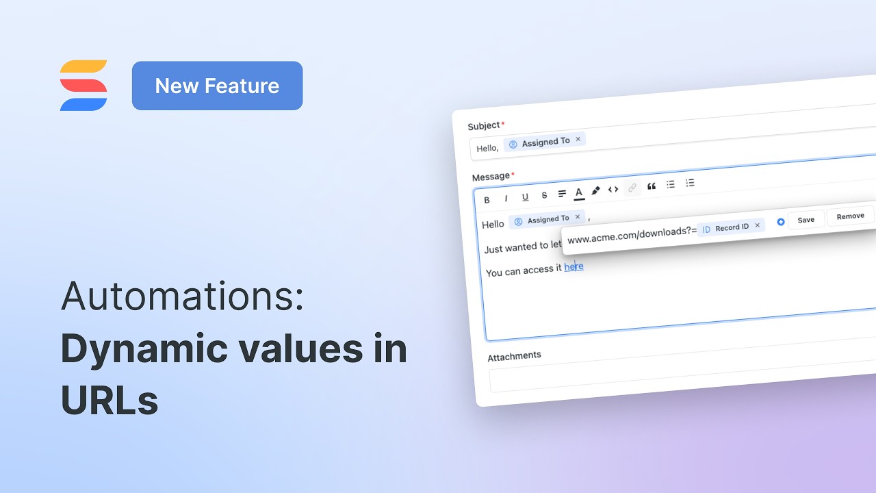 Automations: Dynamic Values in URLs - YouTube