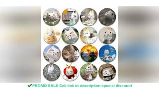 Kawaii Toro Inoue Cat Badge Funny Anime Game Figure Soft Button Pins Handmade Cartoon Round Brooch B screenshot 3