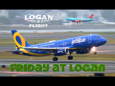 Friday Afternoon Plane Spotting at Boston Logan Airport | LIVE Aviation fun