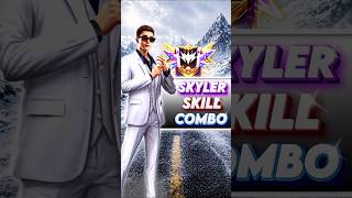Skyler Character Best Skill Combination For Cs Rank 🤯🔥 #freefire #gaming #shorts