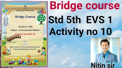 Bridge course || Std 5 || Environmental studies 1 || Activity no 10  @pioneertutorials1717 Nitin sir