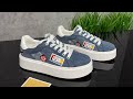 Распаковка кроссовок MICHAEL KORS Romey Embellished Denim Platform Sneaker (dusk blue)