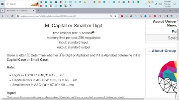 Codeforces  Sheet  1 Problem  M solving | Capital or Small or Digit | Sheet  1 Problem M problem sol