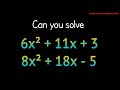 Factorization of a quadratic expression | when a is not equal to 1