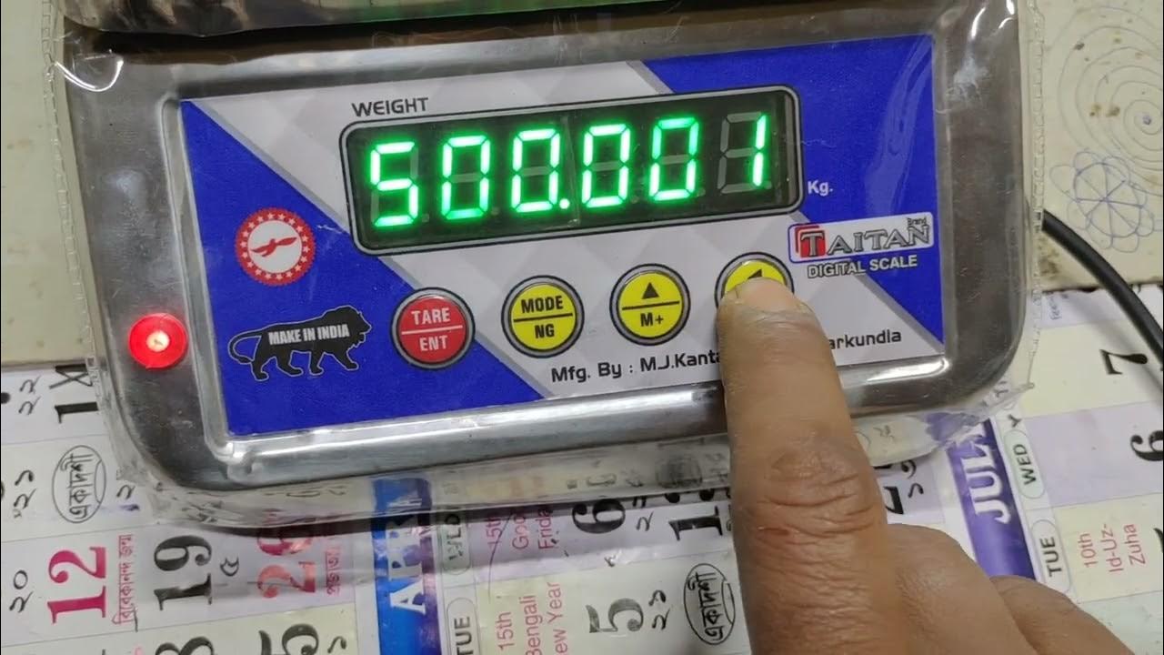 Weight machine Calibration Taitan YouTube