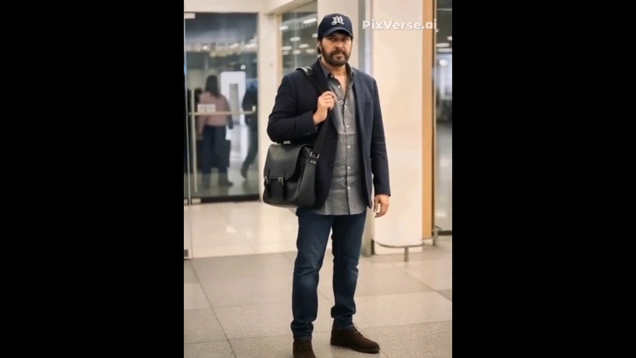 MAMMOOTY IN NEW LOOK ARRIVED IN IN AIRPORT 