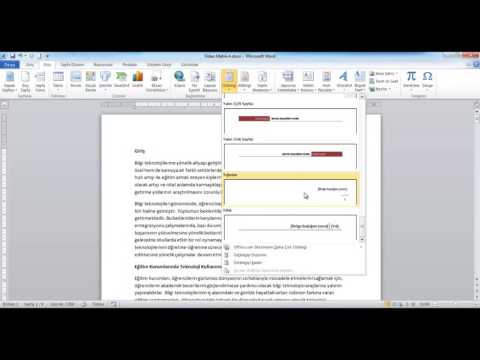 Video: Word'de üstbilgiler Ve Altbilgiler Nasıl Yapılır