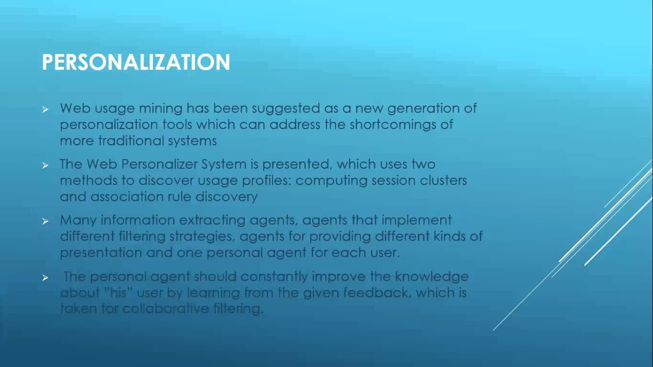 Web Personalization based on Usage Mining part 3 - YouTube