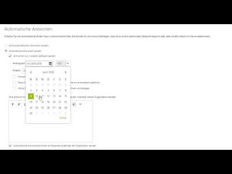 Outlook Web Access - Das EKiBa-Mailsystem / Automatische Antworten
