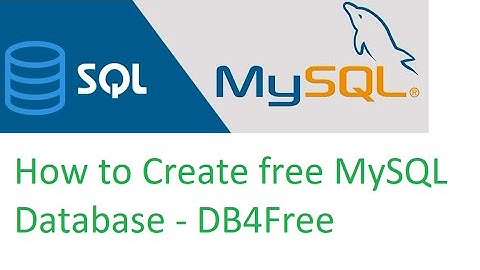 MySQL Server: How to Create free MySQL Database   DB4Free
