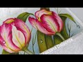 Como Pintar Tulipas. Pintura em Tecido. Luciana Dalponte