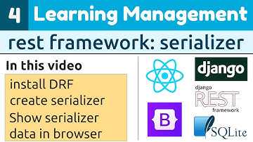 Learning Management System in Django ReactJs #4|django rest framework model serializer