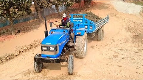 Amazing Soil Unloading Video l Sonalika Di35 digital unload facilities of Hydraulic Tractor l