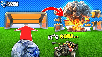 Rocket League, but every time you score the goal gets DESTROYED