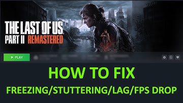 How To Fix The Last of Us Part II Remastered Stuttering, Freezing, Lagging or FPS Drop On PC