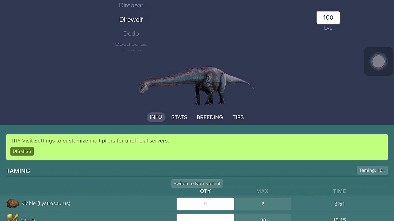 Hướng dẫn sử dụng Dododex để TAME