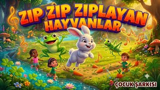 Zıp Zıp Zıplayan Hayvanlar Eğlenceli Çocuk Şarkıları