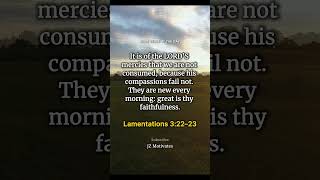 Lamentations 3:22–23 (KJV) — New Every Morning | Bible Verse Short